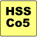 Fréza na drážky úsečových per, HSSCo5, DIN 850, ČSN 222185